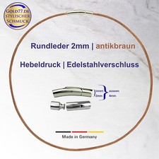 Lederkette glatt 2mm