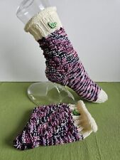 Socken 40-42 Handarbeit/Unikat/ Muster Schurwolle/Polyamid Pink/Weiß NEU!!
