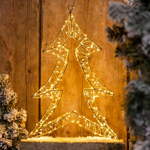 Led metall tannenbaum mit - led,
