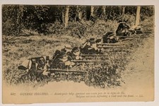 CPA WW1 Avant Belgische Post, Front, Gewehre 1915