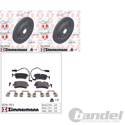 Zimmermann bremsscheiben 356mm - zimmermann,
