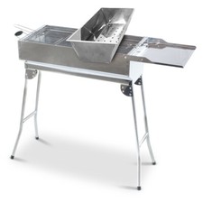 Mangal Schaschlikgrill BBQ Standgrill Holzkohlegrill Grillrost Edelstahl Мангал