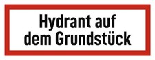 Hydrant auf dem Grundstück -
