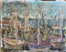 ::ÖLGEMÄLDE HÄUSE BOOTE