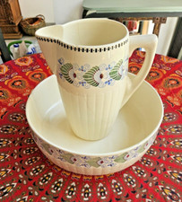 Antikes Waschset Garnitur  (Krug & Schüssel) aus Porzellan  Jugendstil Leipzig