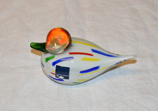 Vintage Leonardo Glas Vogel Bunt 13x7 X 7,5 cm    =1