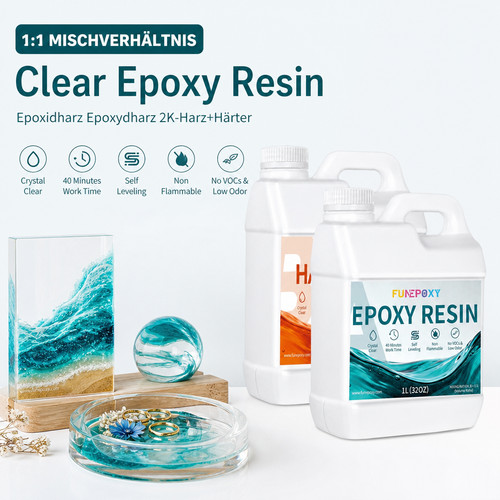 Epoxidharz set glasklar mit - set,