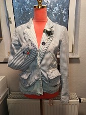 Desigual Blaser Damen blau weiß Gr. 38