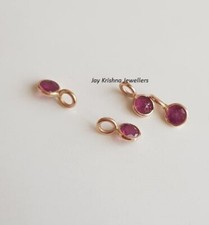 Rund Rubin Gold Anhänger, 14K