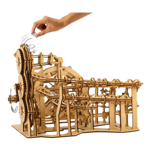 Holz murmelbahn puzzle - murmelbahn, 3d