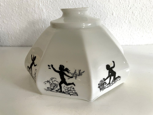 Vintage lampenschirm milchglas - vintage,