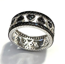 YGI Silberring mit schwarzem