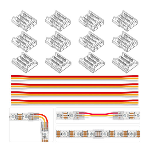 3pin led steckverbinder 10mm - led,