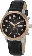 Engelhardt Automatik Herrenuhr Lederarmband schwarz 5 ATM Glasboden