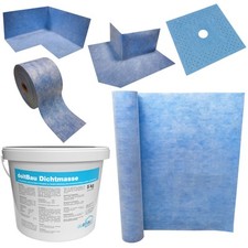 Abdichtung Dusche Bad Flüssigfolie Dichtband Set Dichtecken Wandmanschette