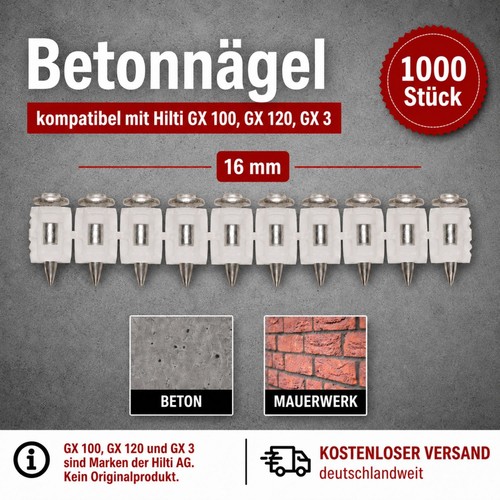 Betonnägel 1000 stück - mm,