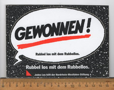 alter Aufkleber : GEWONNEN ! Rubbel los mit dem Rubbellos