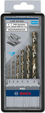 Bosch 6X PRO Stainless Steel Hss-Co Spiralbohrer-Set (Für Stahl, Edelstahl, Ø 2,