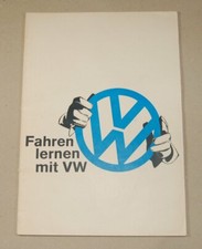 Fahren lernen mit VW - Fahrschule Ausgabe 9/66 1966 - 72 Seiten - unbeschriftet