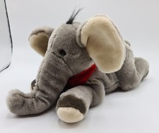 Schmusetier Sigikid Elefant Grau Rote Pfote ca. 35 cm Rarität weich Kuscheltier