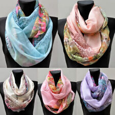 Seide Blumen Tuch Loop Schal