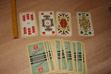 Skat-Karte, altes Format, 32 Blatt, Rückseite "Ascota", bespielt, aber gut,Coeur