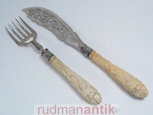 Antikes fischvorlegebesteck - antikes,