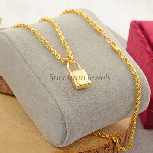 18k solide gelbgold schloss - 18k,