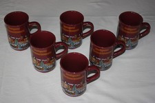 6x Stuttgarter Weihnachtsmarkt Porsche Glühweintasse Becher Tasse rot
