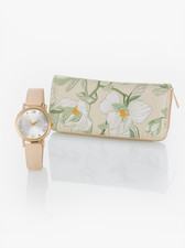 2teiliges Damen-Set  - Geldbörse und Uhr