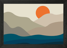 Berge und Ozeane Gerahmtes