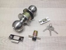 Drehknopf Garnitur Rund mit Schloss, Panikfunktion  Alu Eloxiert