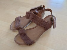 Sandaletten Zanon & Zago 39 Leder Cognac Plateau Guter Zustand Sandalen