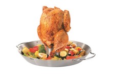 Hähnchenhalter und Wok Bbq Edelstahl Hähnchenbräter Grill Halter Hähnchengriller