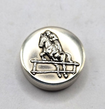 Tolle 925er STERLING Silber Dose Pillendose Pferd Springpferd Holsteiner Hengst