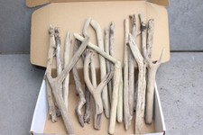 20 x schön geformte geformte  Treibholz - Schwemmholz Stäbe, 19 - 30 cm