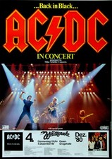 AC/DC - ACDC - 1980 - Whitesnake - Concert - Back In Back Tour - Poster - Essen