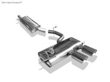 FOX Edelstahl Sportauspuff-Anlage mittig VW Golf 5 R32 2x100mm doppelwandig