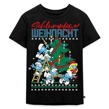 Die Schlümpfe Schlumpfige Weihnachten Ugly Christmas Kinder Premium Bio T-Shirt