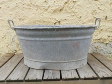 kleine alte gebrauchte ovale Zinkwanne Zinkbottisch Metallwanne verzinkt Vintage