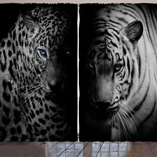 Leopard Rustikale Gardine wilder Leoparden