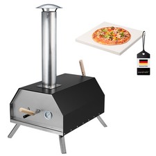 bremermann Pizzaofen inkl. Pizzastein 30x2x30 cm // für Brikett, Kohle, Pellets