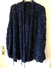 Häkel Jacke Samtgarn jeans