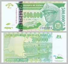 Zaire 500000 Nouveaux Zaires