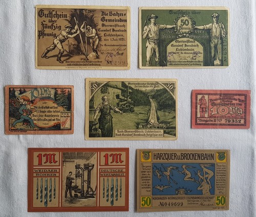 Notgeld weidaer bohrer - 7x,