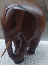 Holz elefant handgeschnitzt - elefant,