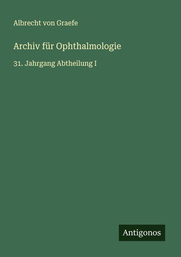 Archiv für ophthalmologie - für,
