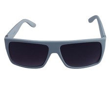 Retro Sonnenbrille Rectangular striped weiß & schwarz