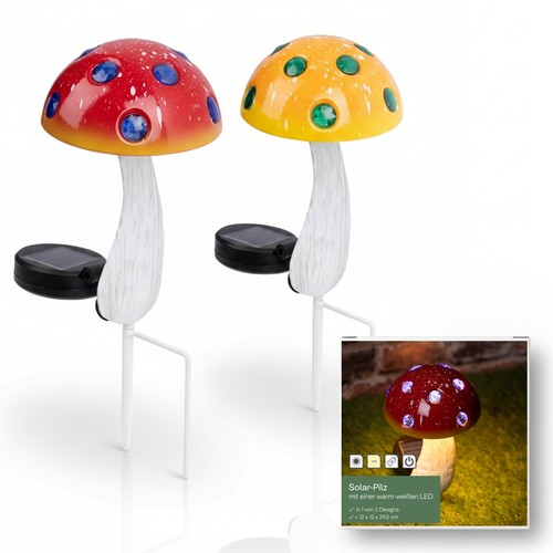 Led solar gartenstecker - solar, pilz