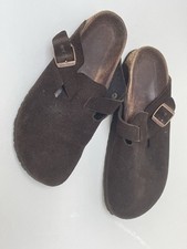 BIRKENSTOCK Boston Gr. 39 Veloursleder Braun Pantoletten Clogs